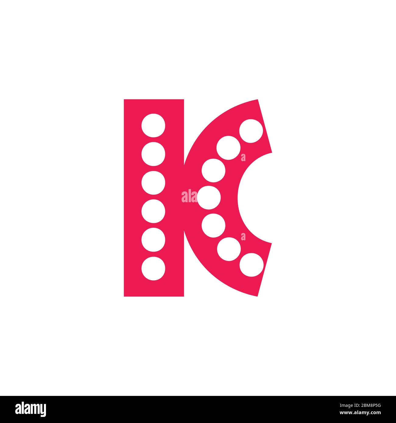 lettres kc monogramme points design logo vecteur Illustration de Vecteur