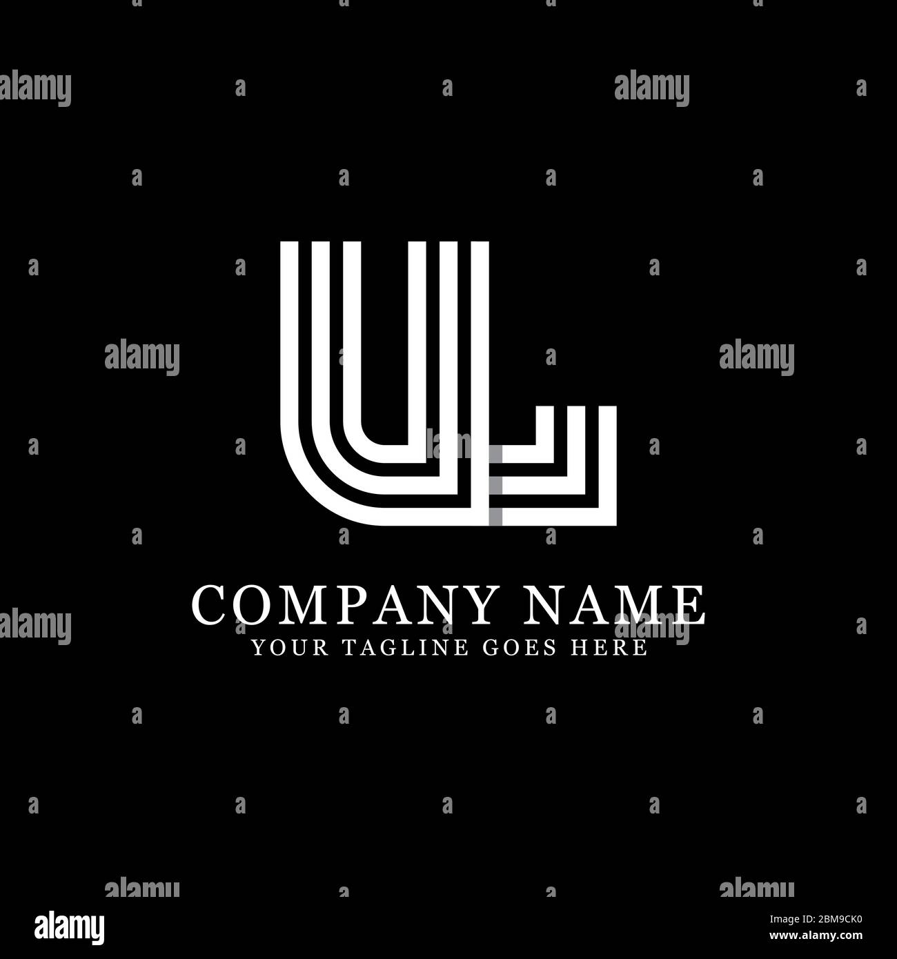 Création monogramme logo UL design vecteur, nom initial logo inspiration Illustration de Vecteur