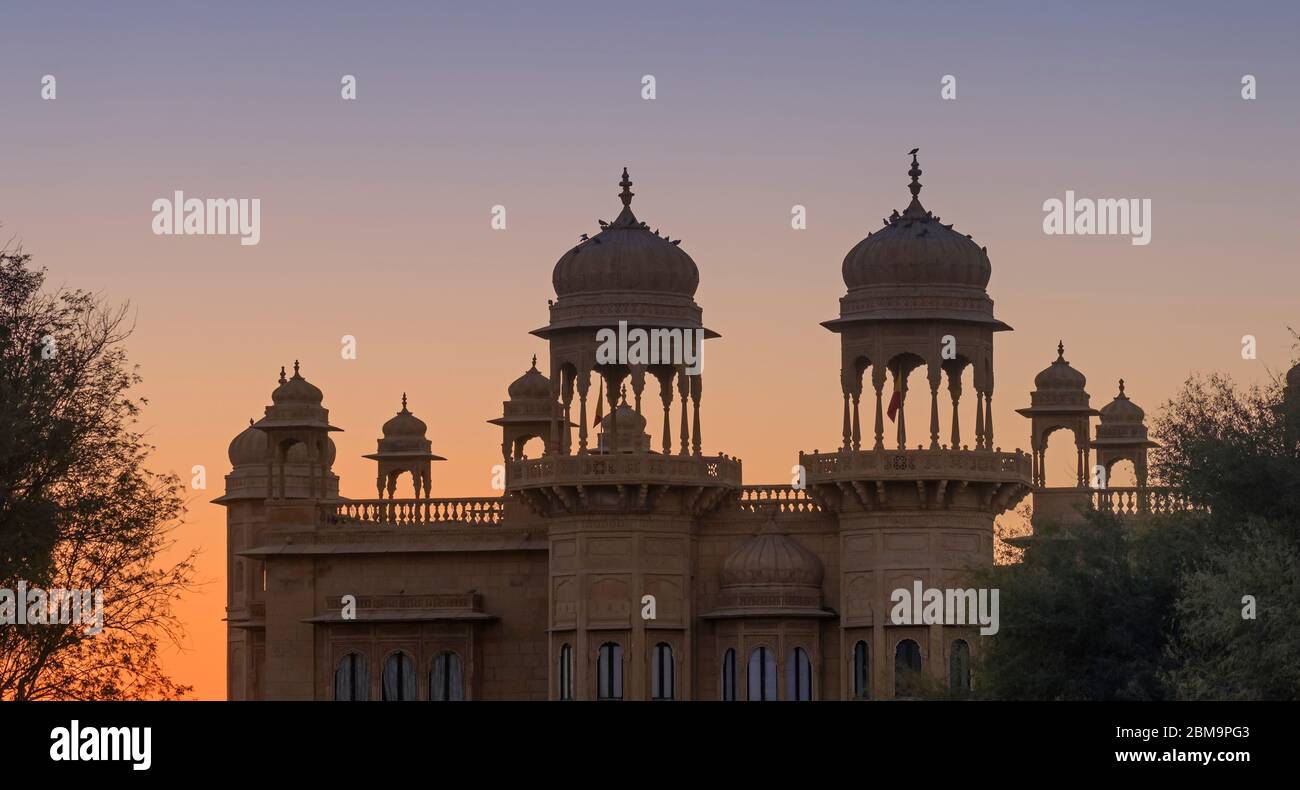 Jawahar Niwas Palace Jaisalmer Rajasthan Inde Banque D'Images