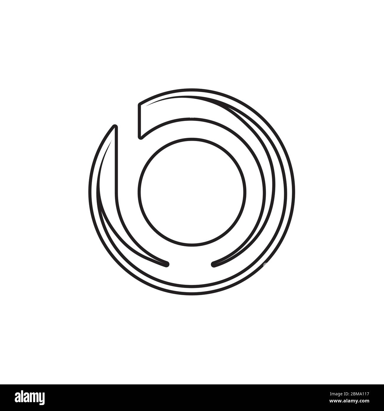 Logo de lettre torsadé B. Illustration de Vecteur