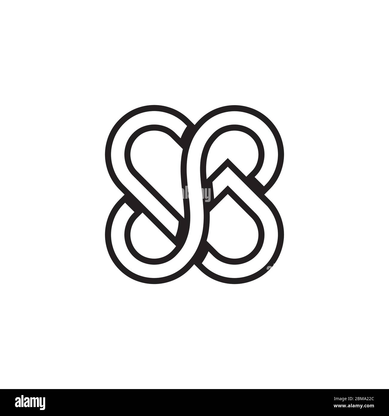 S G / G S lettre lignes logo design vectoriel Illustration de Vecteur