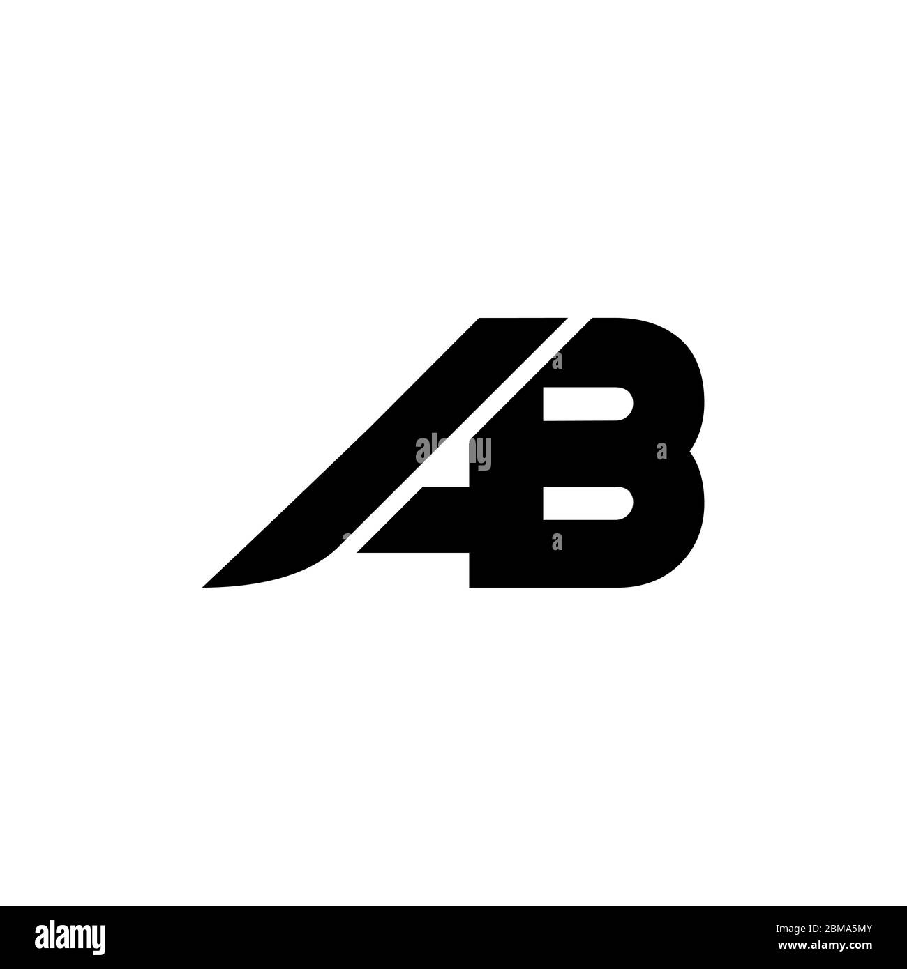 Un vecteur de dessin de logo de lettre initiale B. Illustration de Vecteur