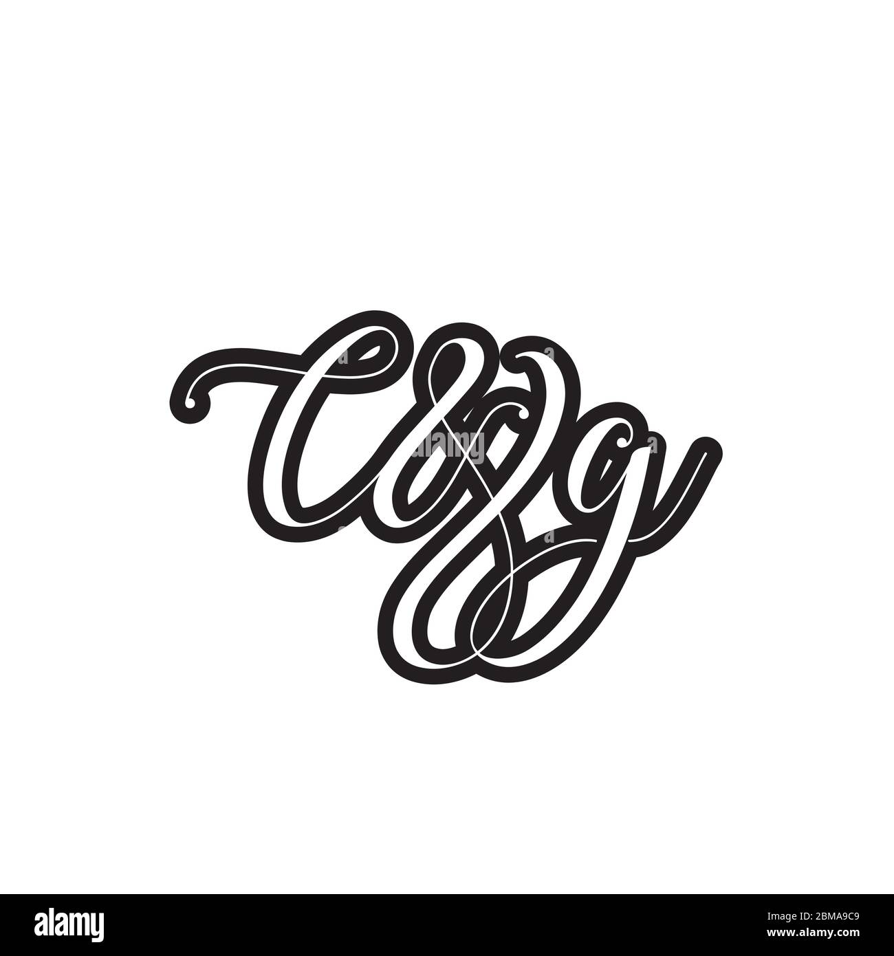 Vecteur de conception du logo de lettre C & G. Illustration de Vecteur