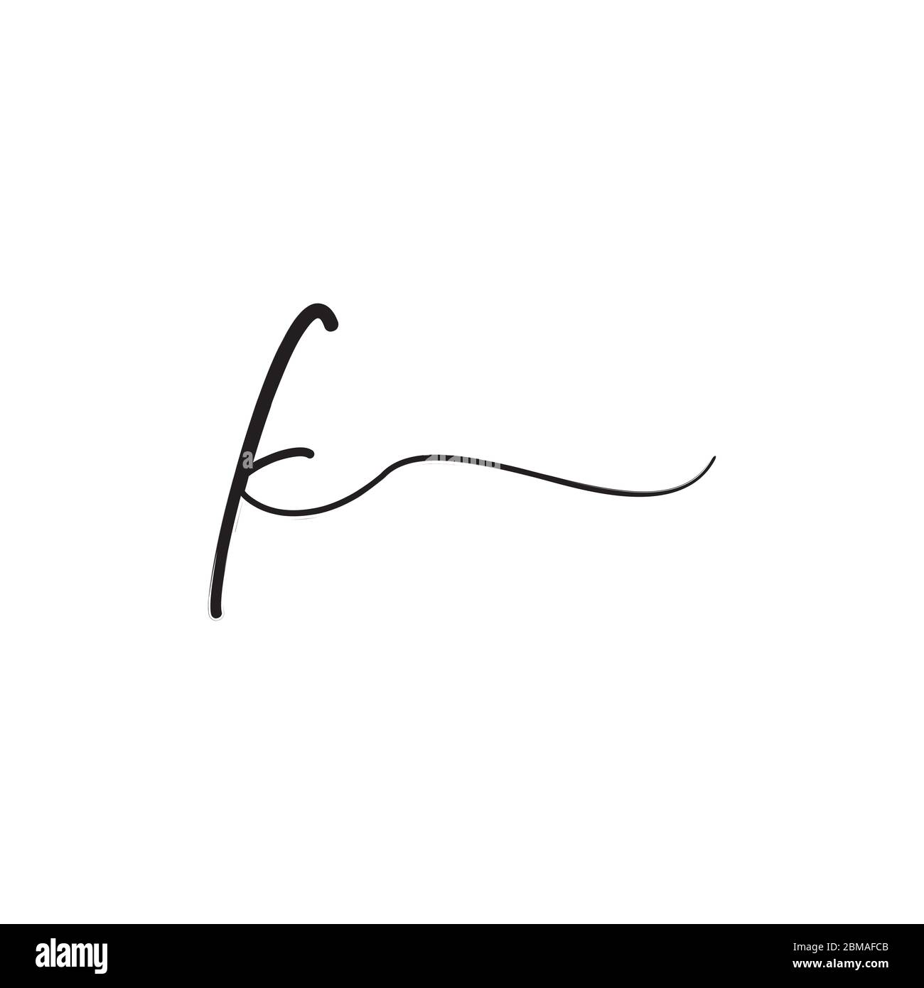 Concept de logo lettre K signature Illustration de Vecteur