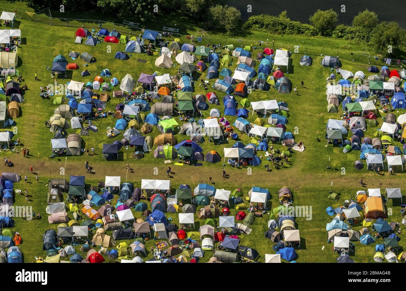 Reggae été, festival de musique à Muelheim sur la Ruhr, 06.08.2017, vue aérienne, Allemagne, Rhénanie-du-Nord-Westphalie, région de la Ruhr, Muelheim/Ruhr Banque D'Images