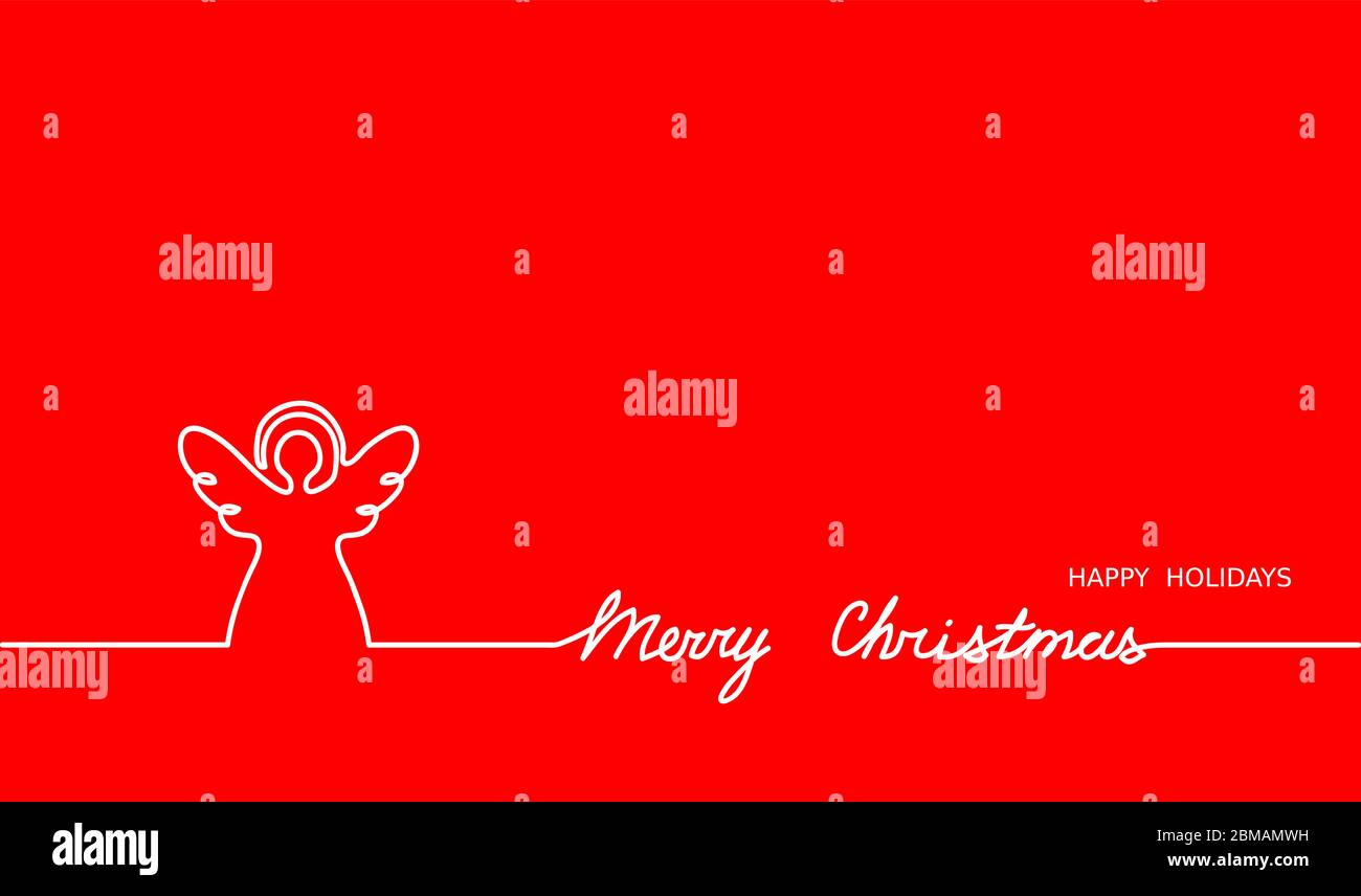 Ange blanc et fond rouge Banque d'images vectorielles - Alamy