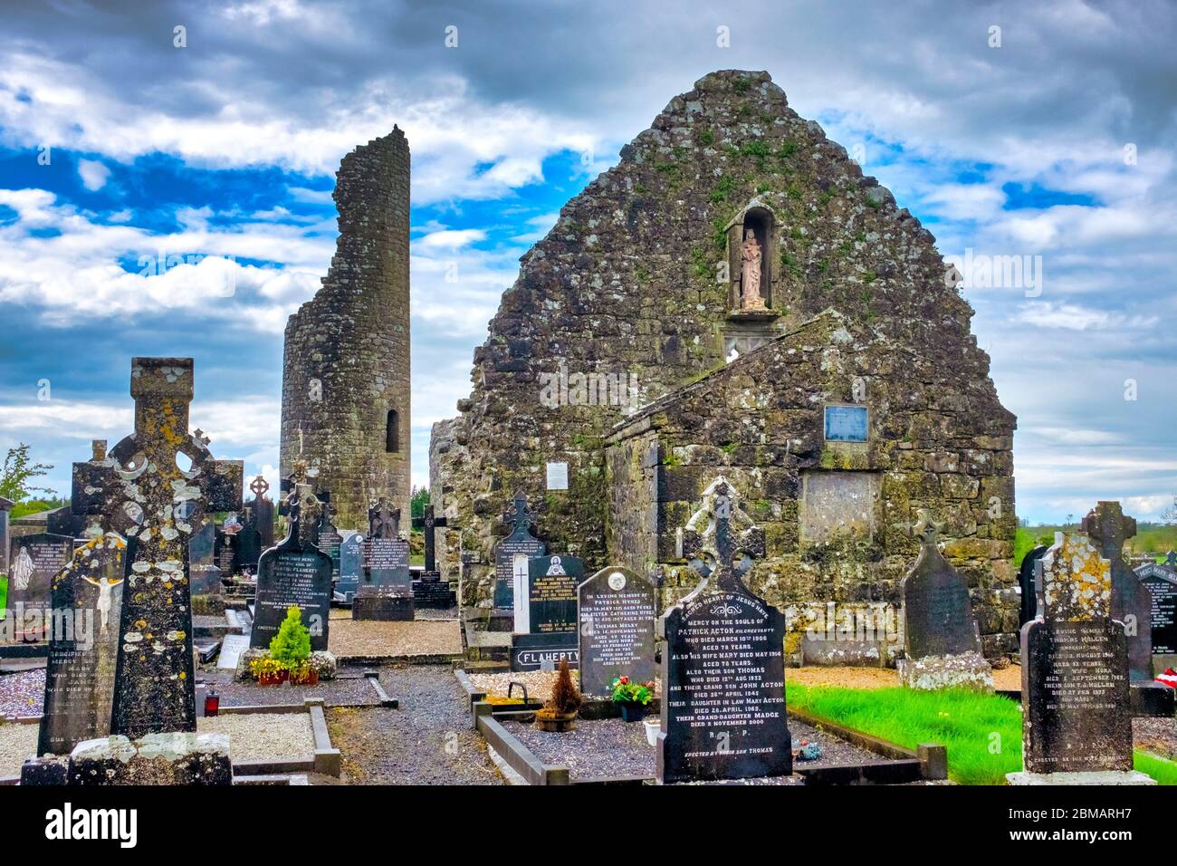 Ruines de l'église et cimetière de Kilbannon, Tuam, comté de Galway, Irlande Banque D'Images