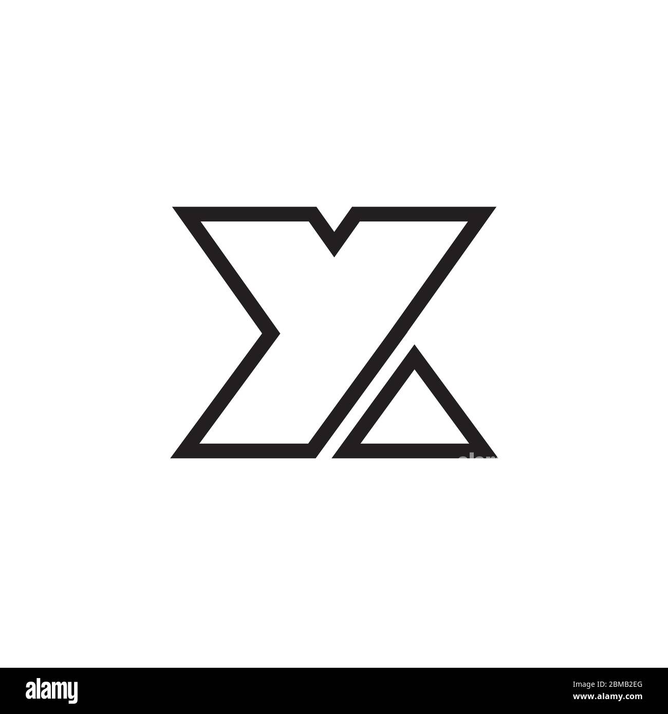 Vecteur de conception du logo X / y X lignes Illustration de Vecteur