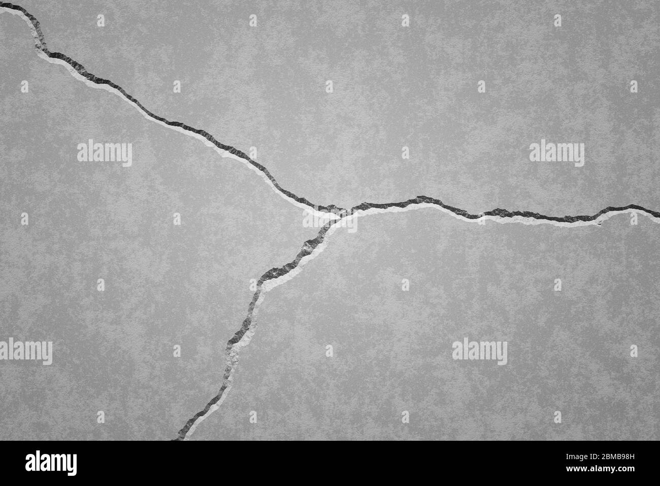 3D gris craquelé stuc, béton et ciment mur modèle. Asymétrique et abstrait rompu sur fond texturé Banque D'Images