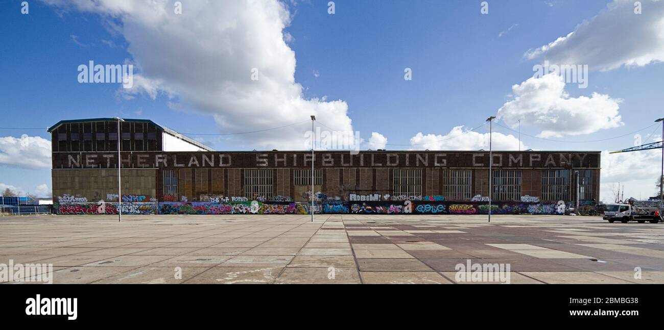 'Netherland Shipbuilding Company', quai de NDSM, Amsterdam Noord, 2014. Banque D'Images