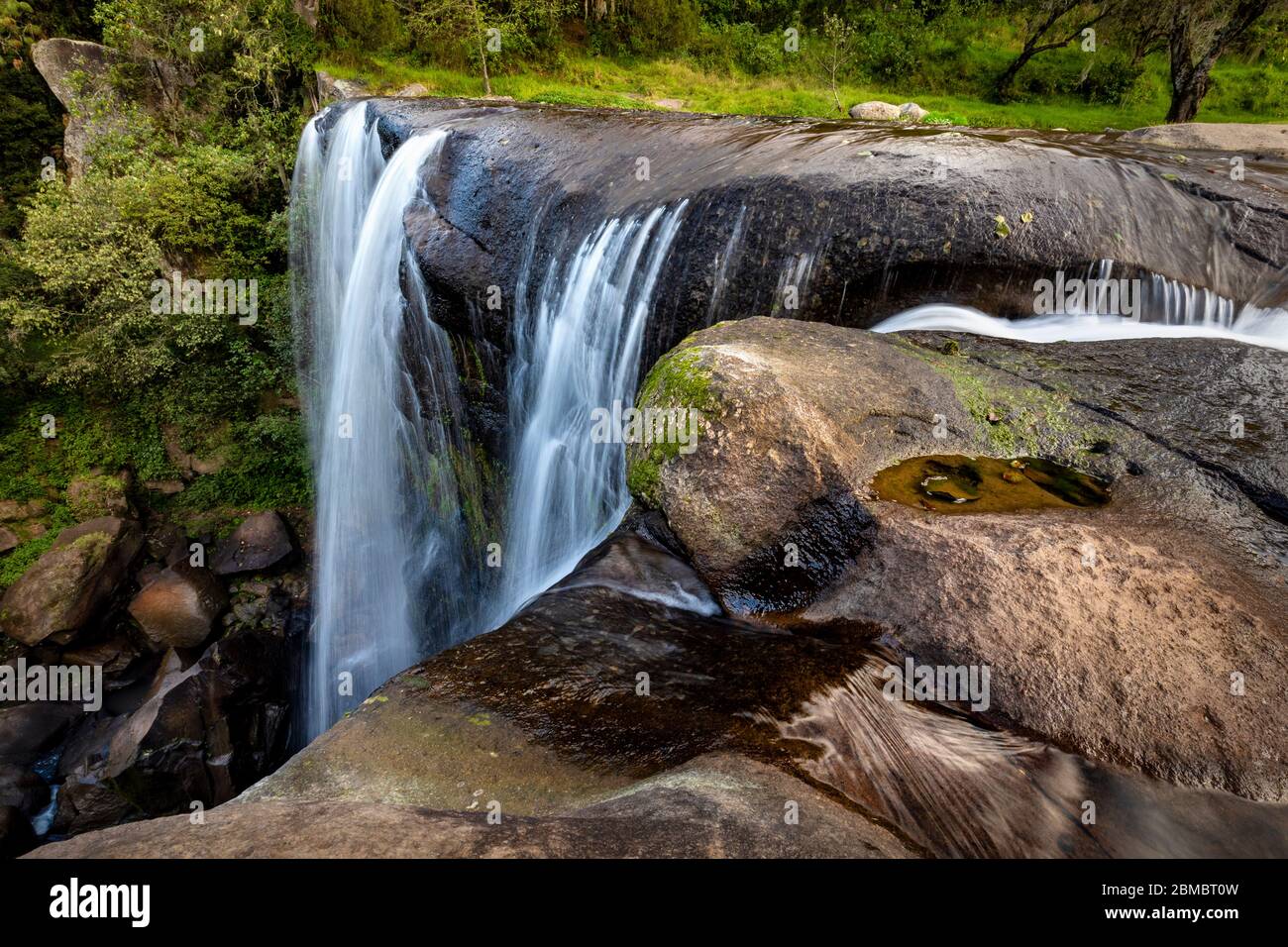 Les cascades de San Pedro près de Zacatlan, Puebla, Mexique. Banque D'Images