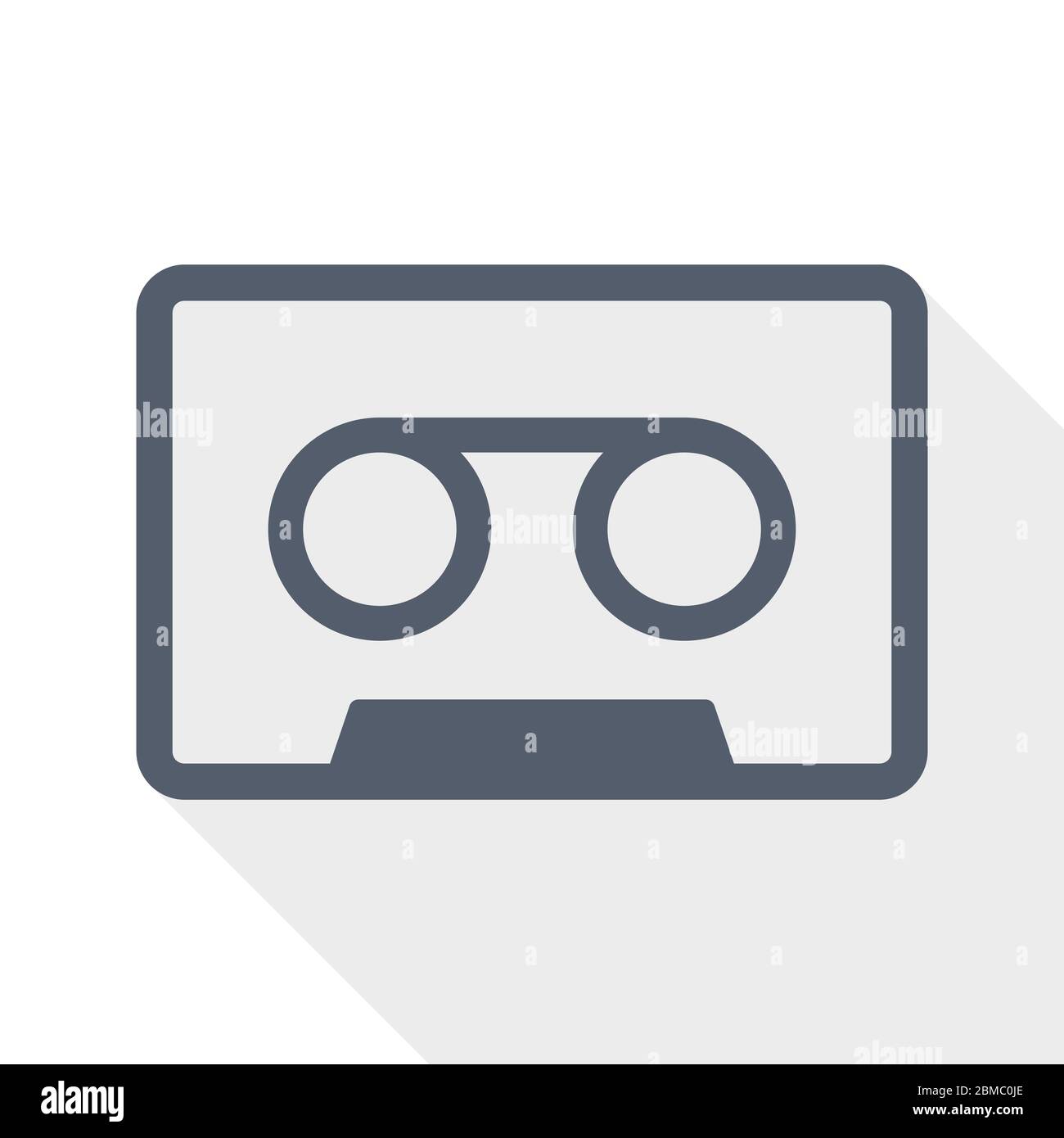 Cassette rétro, design plat audio concept icône vectorielle Illustration de Vecteur