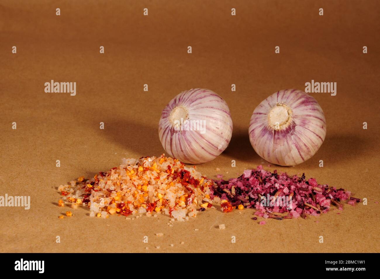 sel aromatisé dans un récipient en verre Banque D'Images