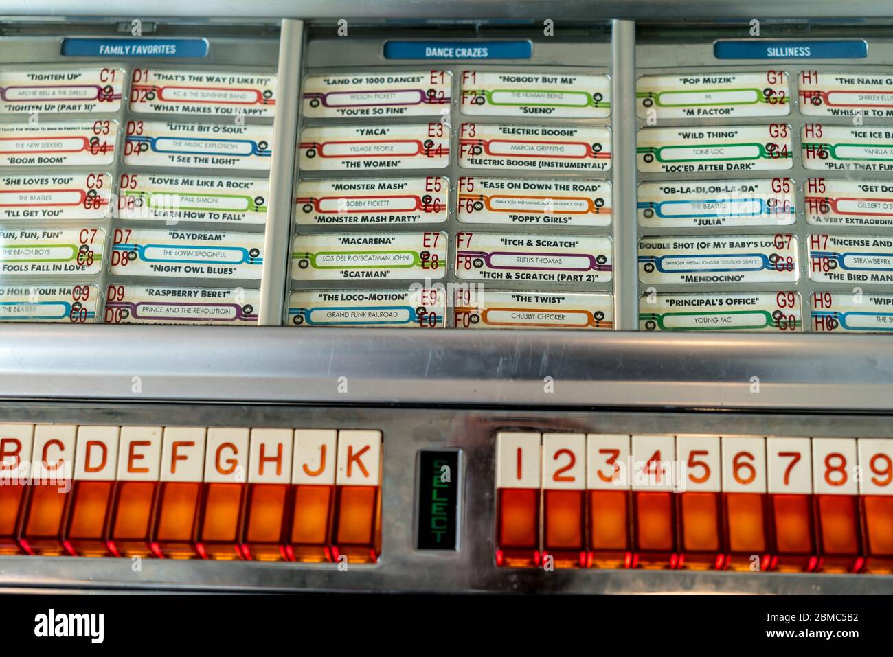 juke-box rétro des années 1950 Banque D'Images
