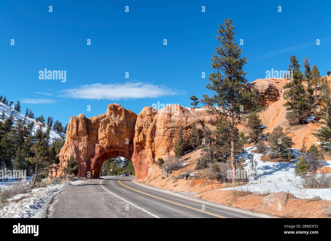 Red Canyon Arch sur la route 12 pittoresque, près de Bryce, Utah, États-Unis Banque D'Images