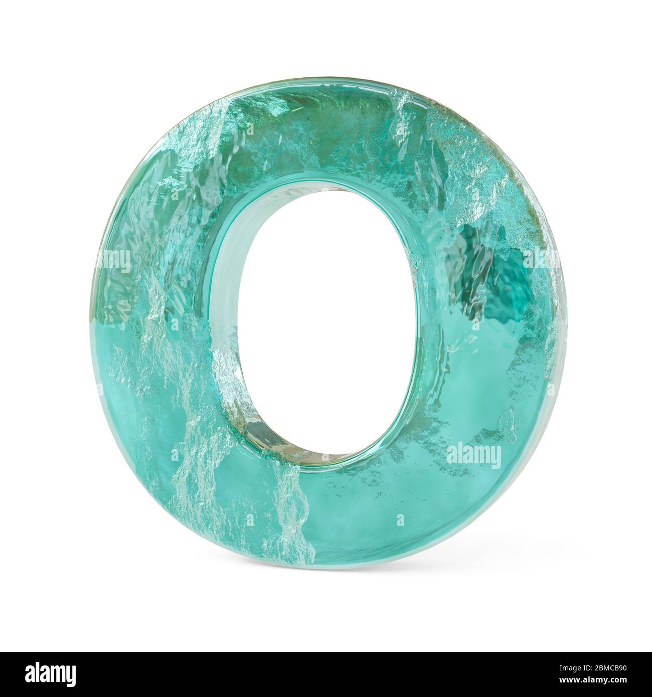 Lettres verglacées réalistes isolées sur fond blanc. image 3d Banque D'Images