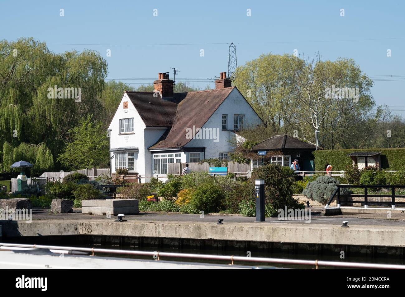 Sandford Lock, Sandford-on-Thames. Sur la Tamise près d'Oxford Banque D'Images