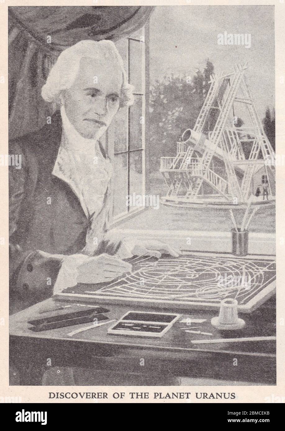 Sir William Herschel - Discoverer de la planète Uranus. Banque D'Images