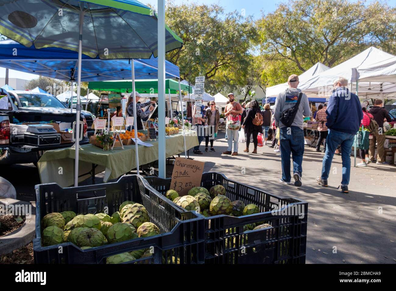 Marché agricole du samedi, Santa Barbara, Californie, USAA Banque D'Images