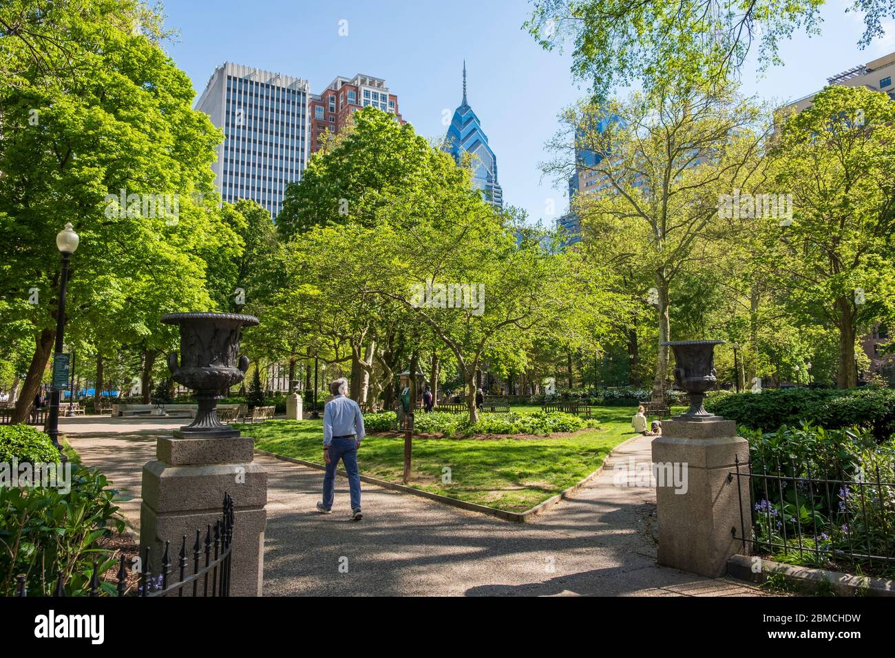 Printemps à Rittenhouse Square, centre-ville de Philadelphie, Pennsylvanie, États-Unis Banque D'Images