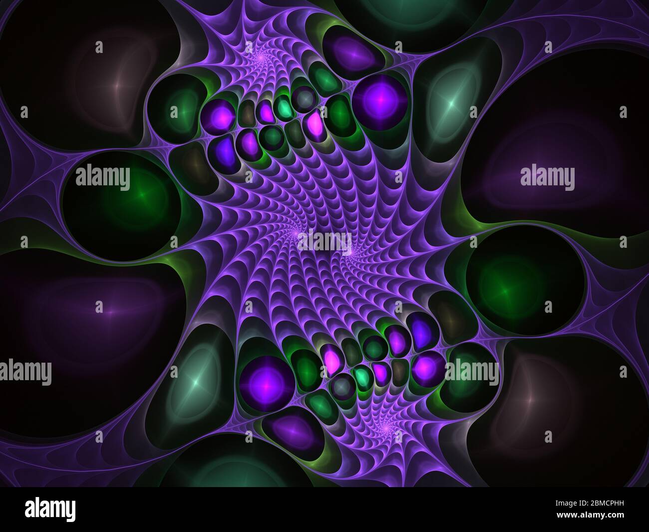 Spirale fractale décorative abstraite pour la conception. Graphique informatique - abstrait Fractal spirale avec l'illusion de mouvement dans une délicate couleurs pour le design Banque D'Images