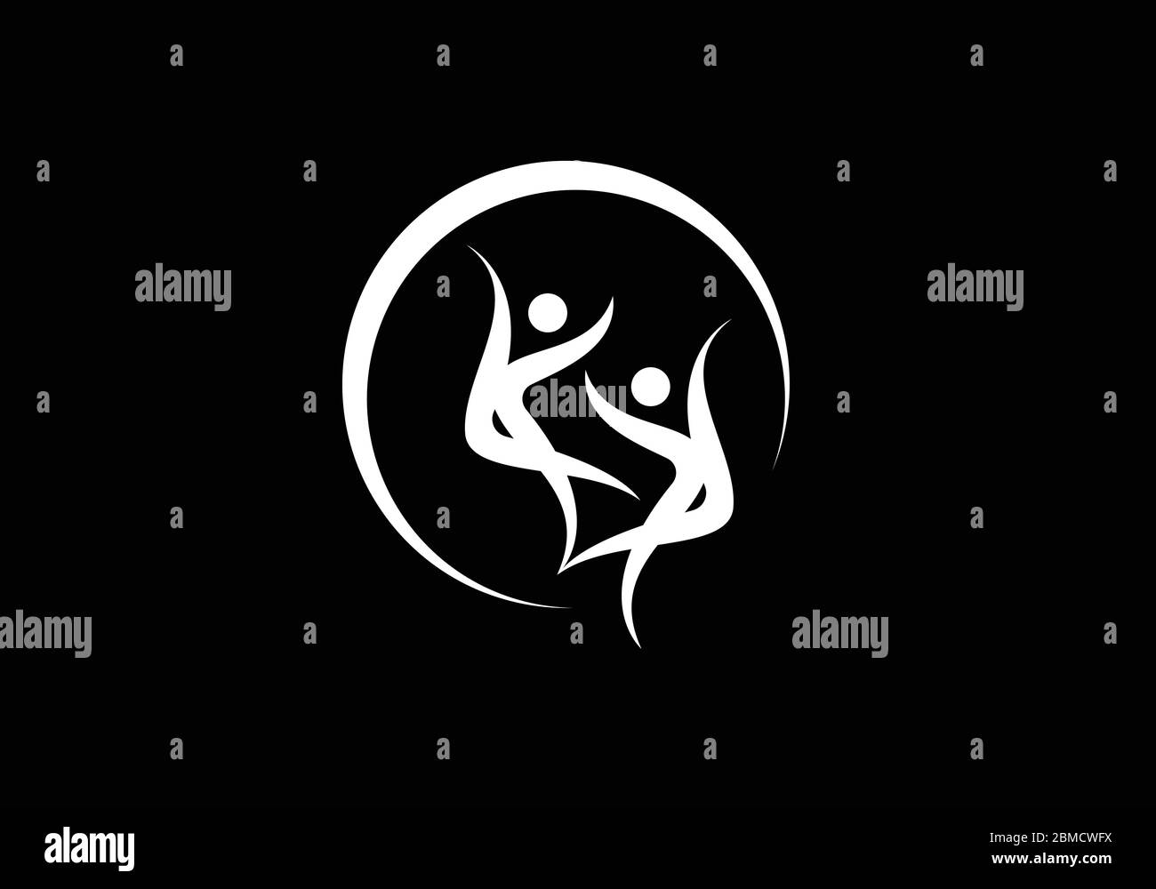 Modèle de logo connecter les personnes, logo de réseau social personnes Illustration de Vecteur