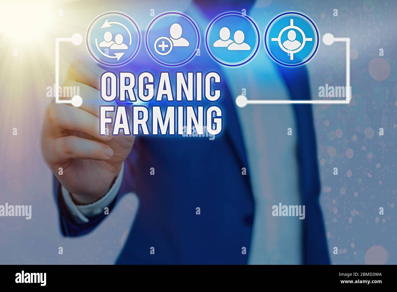 Signe de texte montrant Organic Farming. Business photo text système agricole intégré qui s'efforce de la durabilité Banque D'Images