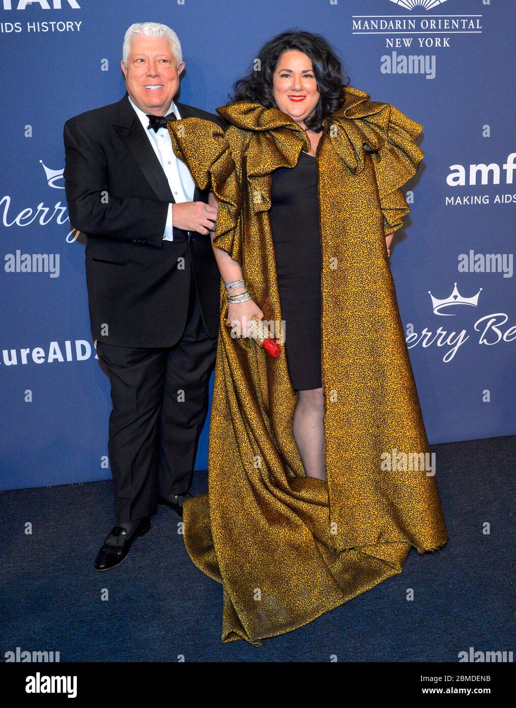 New York, NY - 05 février 2020 : Dennis Basso et Ashley Longshore assistent au gala de l'amfAR de New York 2020 Banque D'Images