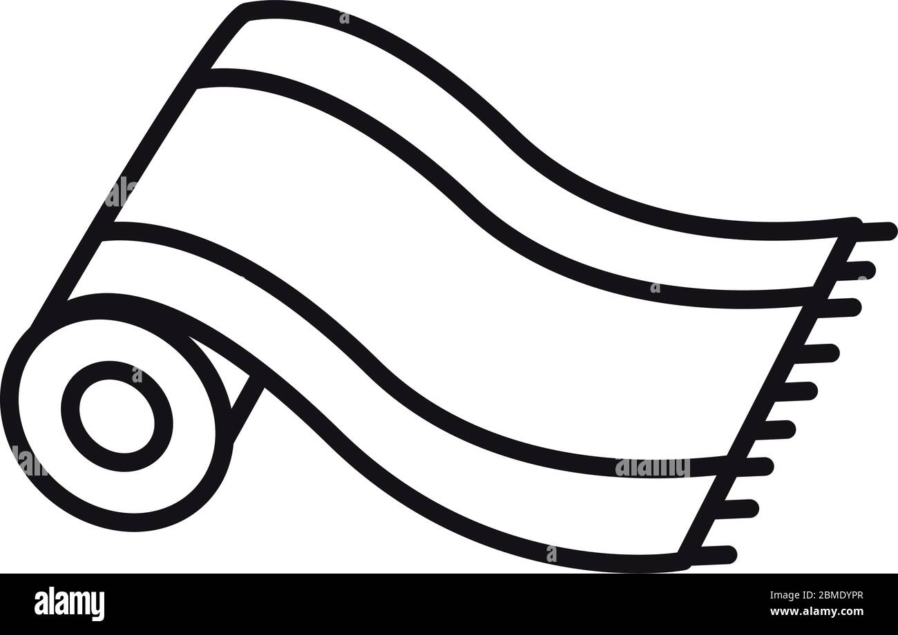 EID mubarak concept, icône de tapis de prière sur fond blanc, style de ligne, illustration vectorielle Illustration de Vecteur