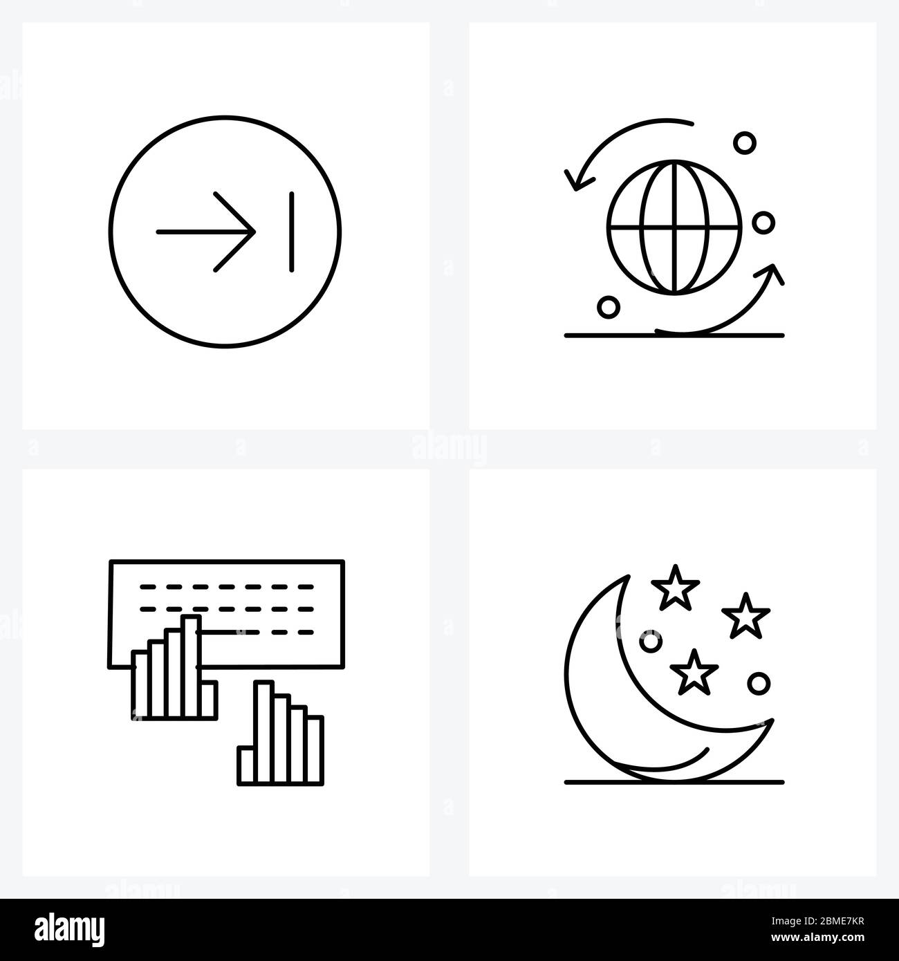 4 icônes universelles Pixel Perfect symboles de mouvement, clavier de  saisie, droite, monde, lune Vector Illustration Image Vectorielle Stock -  Alamy