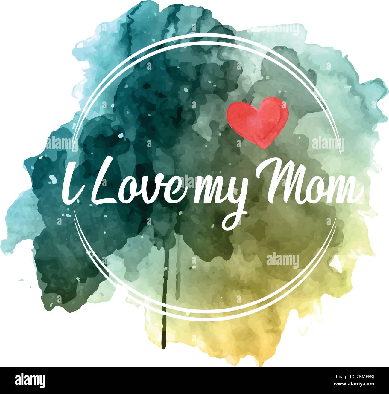 Motif aquarelle joyeux fête des mères Illustration de Vecteur