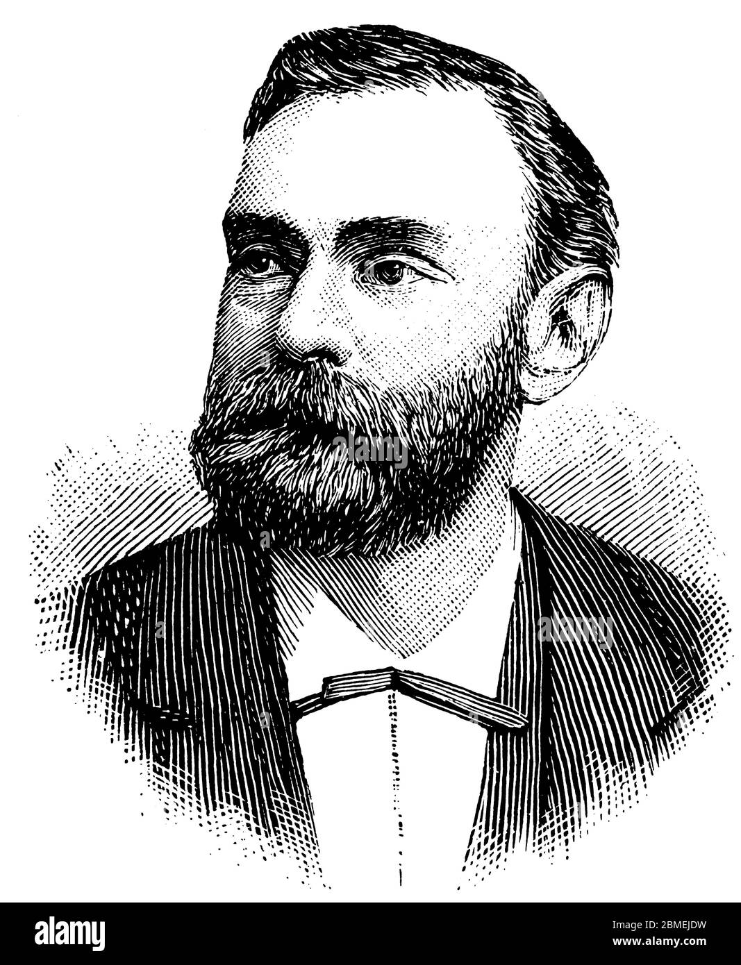 Alfred Bernhard Nobel (1833-1896), químico e ingeniero sueco y creador de los premios que llevan su nombre. Banque D'Images