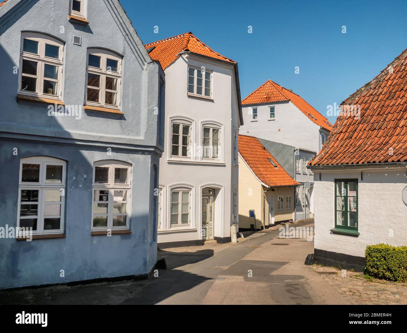 Maison traditionnelle à Soenderborg sur l'île ALS, Danemark Banque D'Images