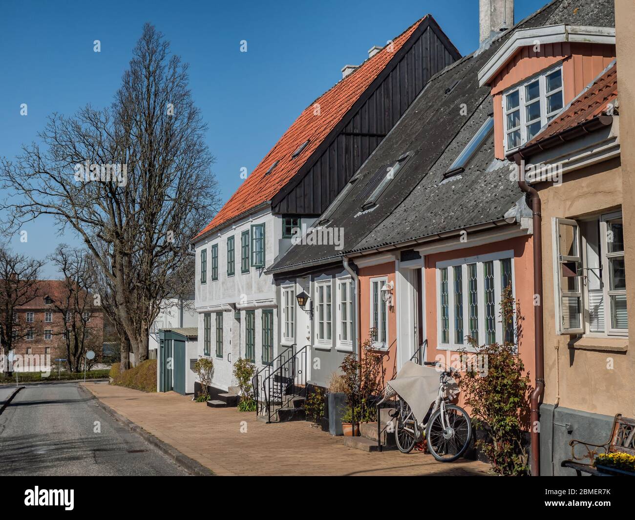 Maison traditionnelle à Soenderborg sur l'île ALS, Danemark Banque D'Images
