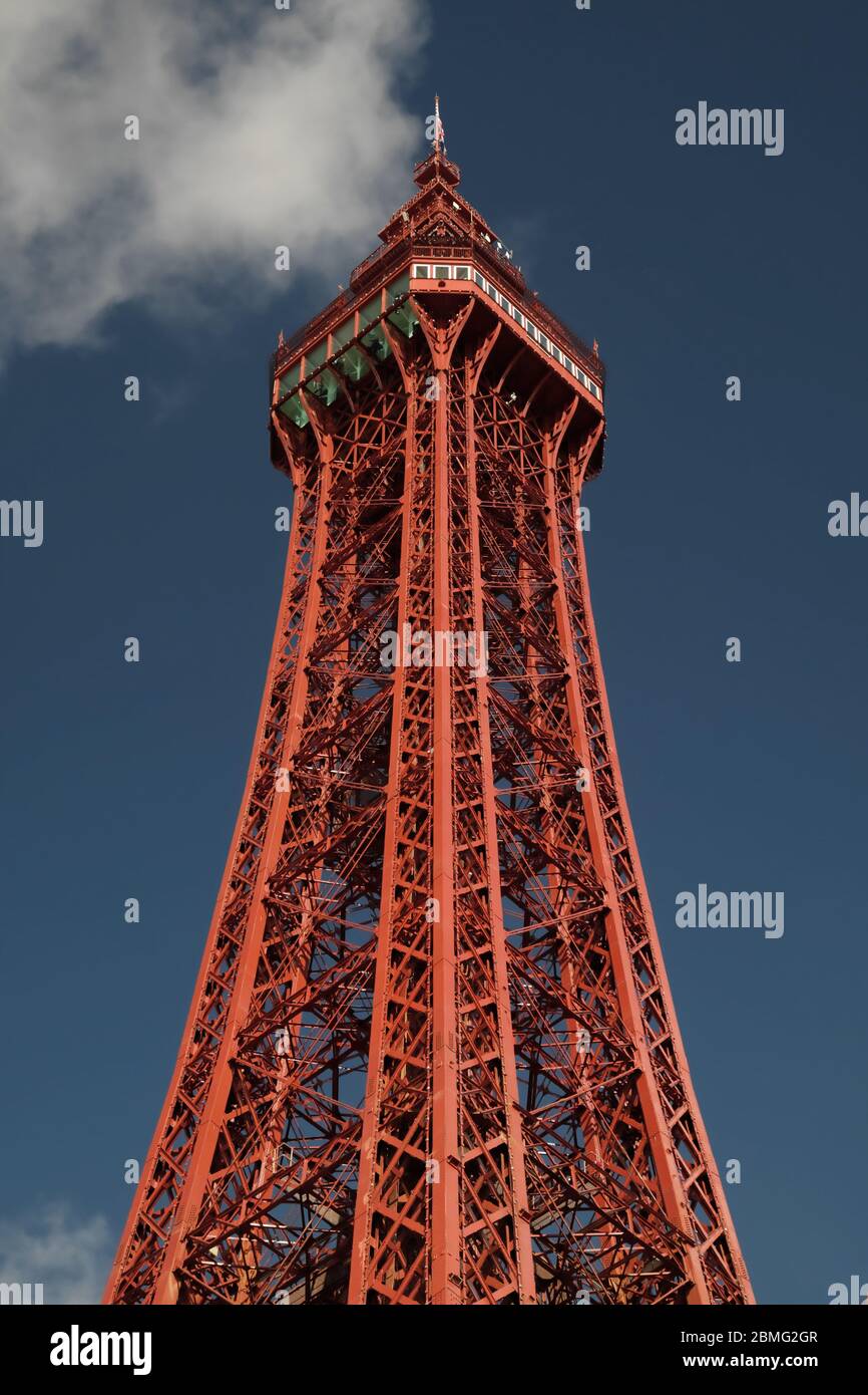 Photo verticale de la tour Blackpool, Blackpool Lancashire Angleterre Banque D'Images