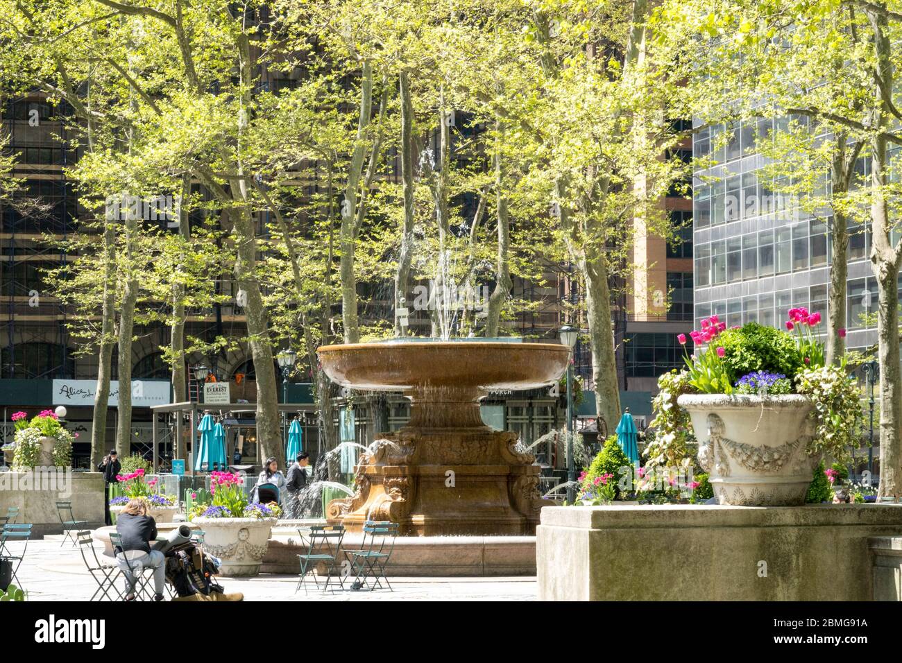 La Josephine Shaw Lowell Memorial Fountain, Bryant Park, NYC Banque D'Images