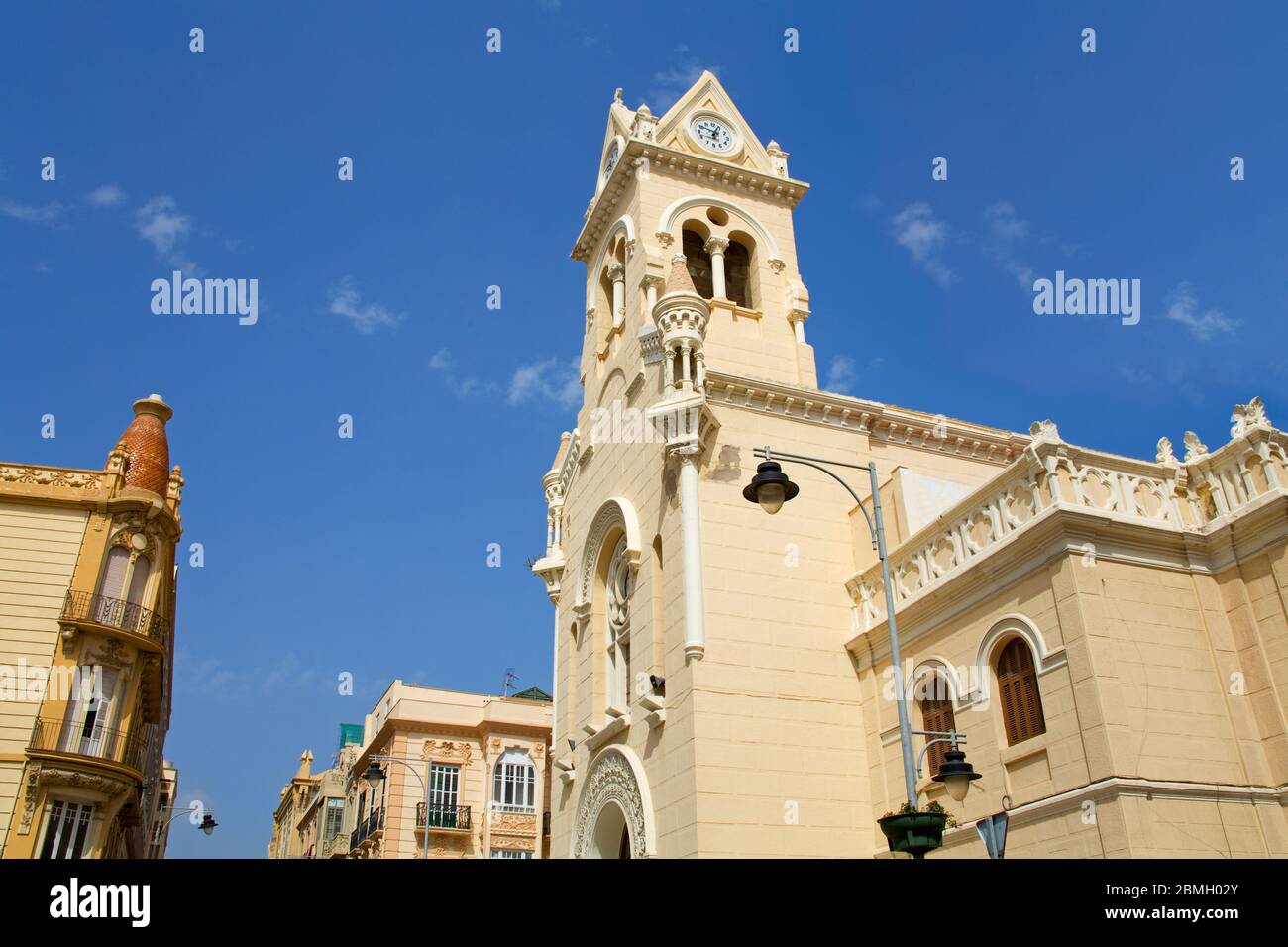 Eglise du Sacré coeur sur la Plaza M. Pelayo, Melilla, Maroc espagnol, Espagne Banque D'Images