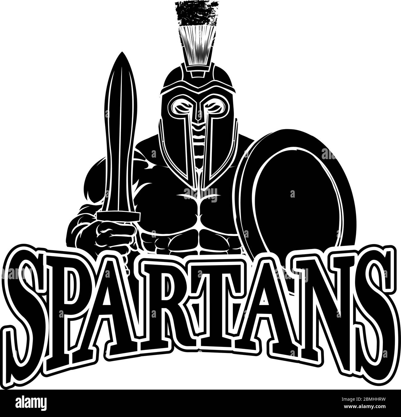 Trojan Spartan Sports Mascot Illustration de Vecteur