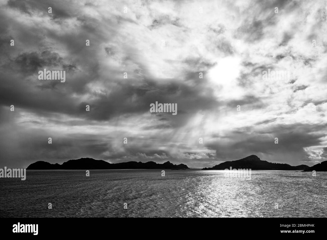 Parc national terrestre-marin Islas Cies, Vigo, Galice, Espagne, Europe Banque D'Images