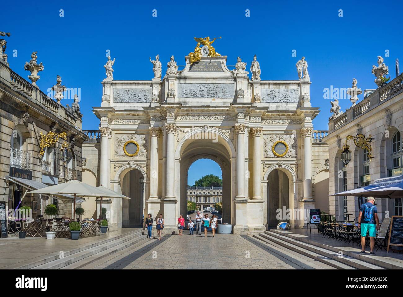 Arc de Triomphe (ou Arc Héré) construit au milieu du XVIIIe siècle en l'honneur du roi Louis XV, Nancy, Meurthe-et-Moselle, Lorraine, France Banque D'Images