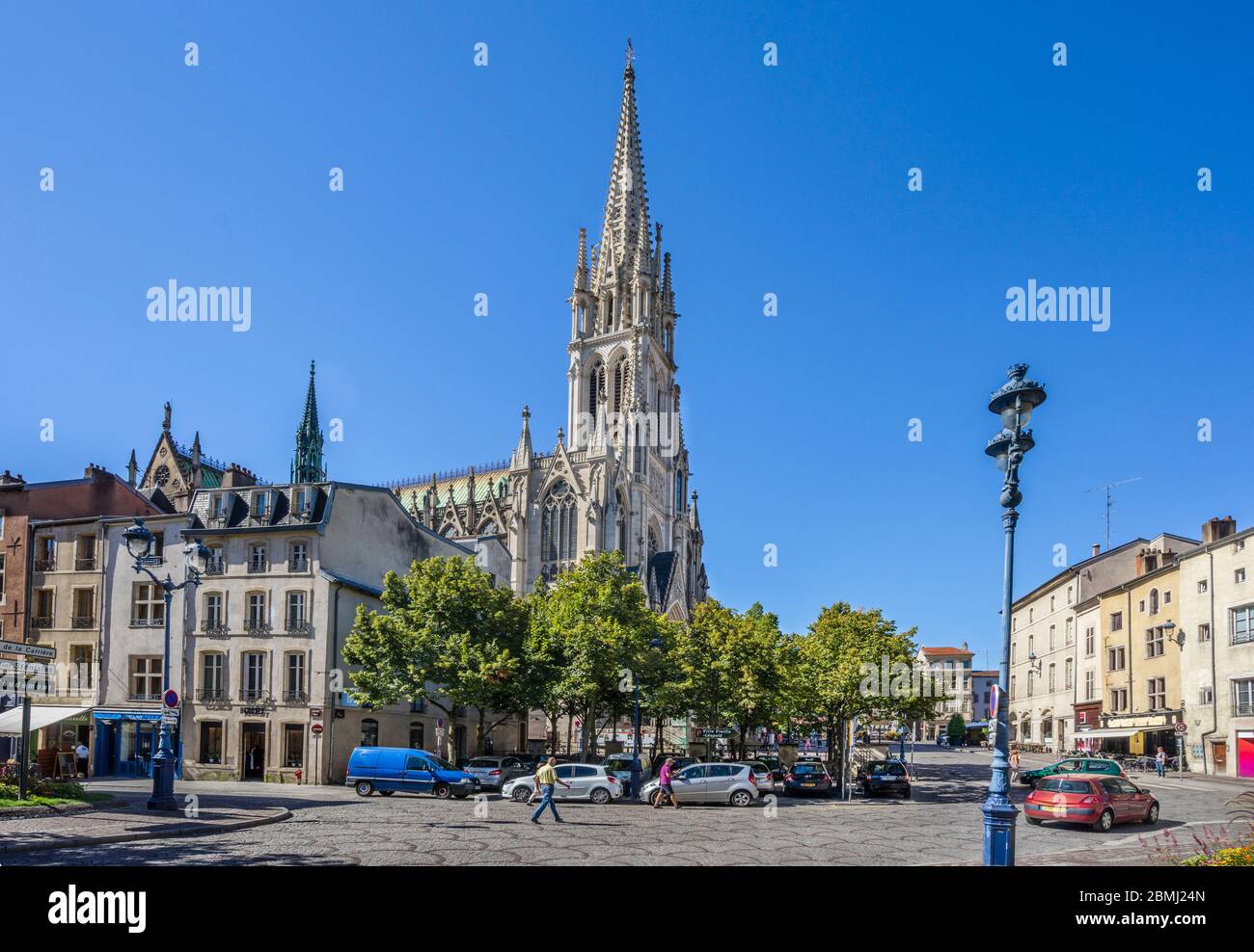 Place Saint-Epvre avec vue sur la basilique Saint-Epvre de Nancy, Lorraine, Meurthe-et-Moselle, France Banque D'Images