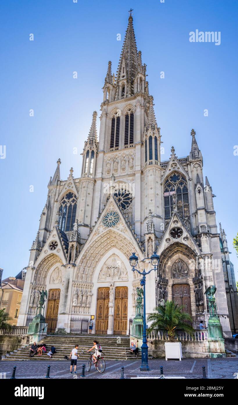 Basilique néo-gothique de Saint-Epvre de Nancy, Lorraine, Meurthe-et-Moselle, France Banque D'Images