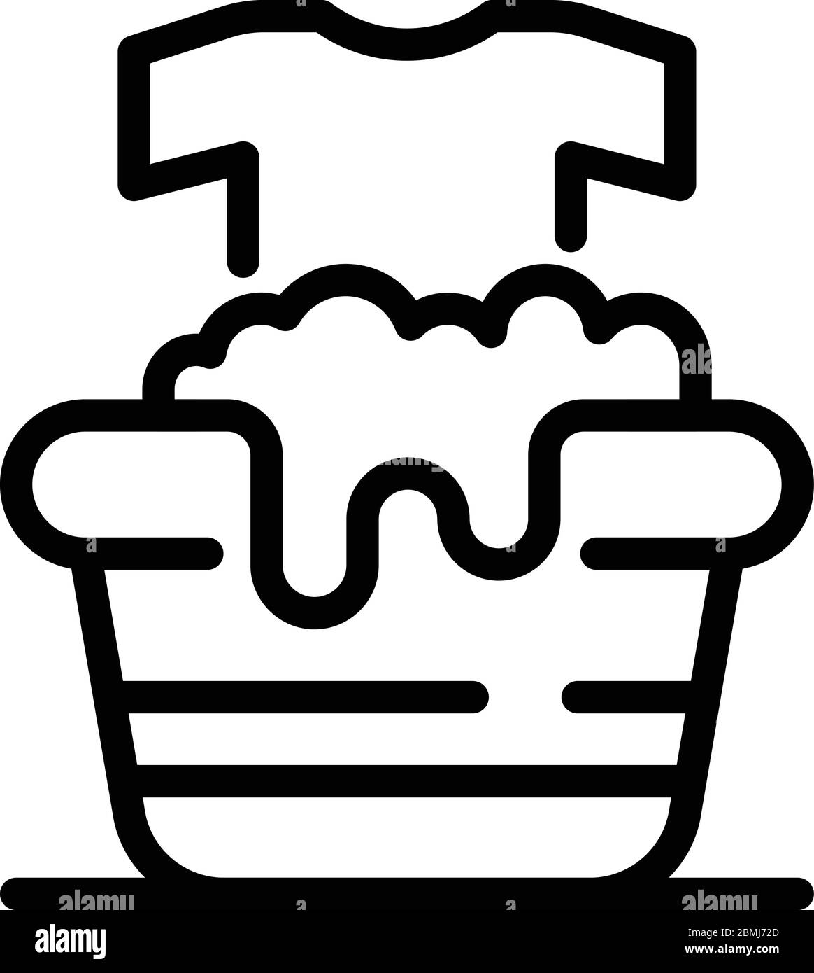 Icône de lavage à la main, style de contour Image Vectorielle Stock - Alamy