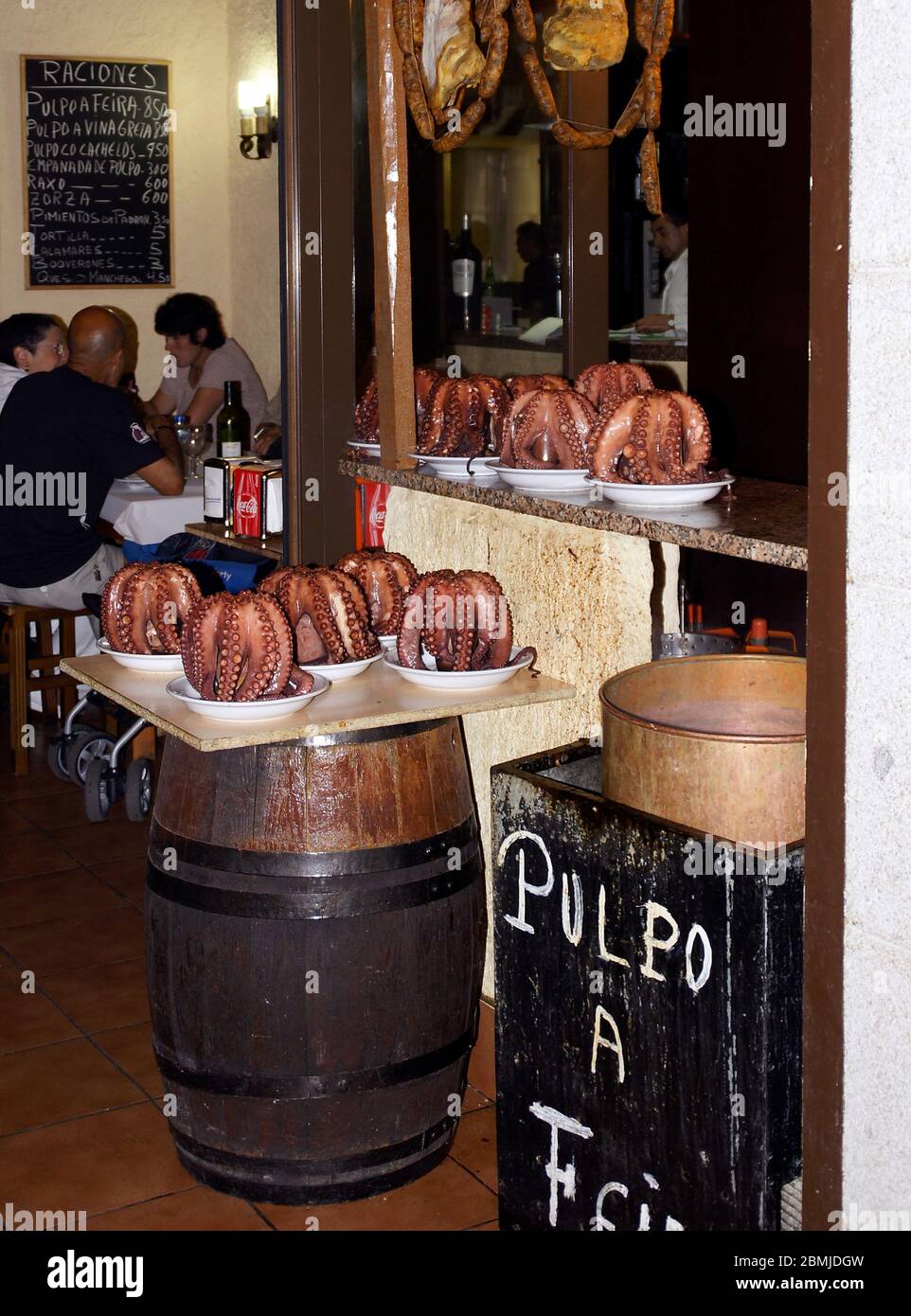 Pulpo a feira. La Corogne. Galice. Espagne Banque D'Images