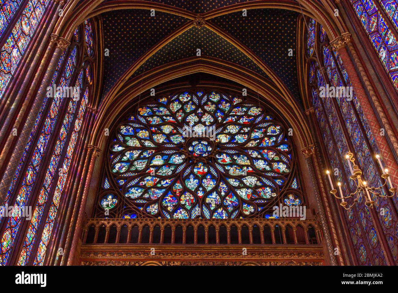 Rosier de la haute Chapelle de Sainte-Chapelle à Paris, France Banque D'Images