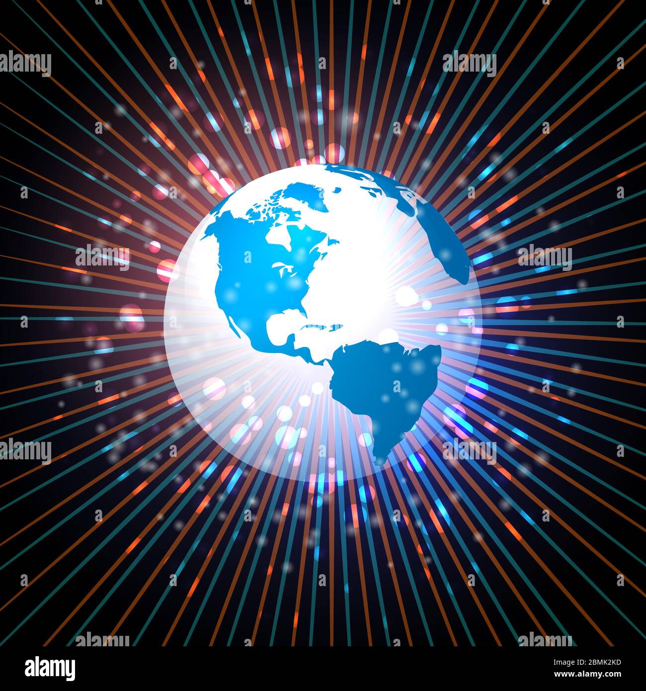 Planète Terre globe dans l'espace. Illustration vectorielle. Illustration de Vecteur