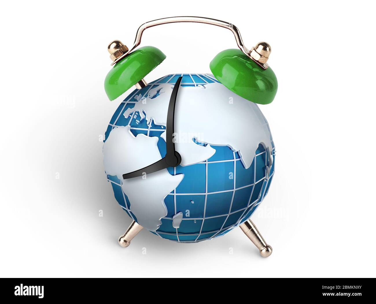 Concept de danger urgent pour la Terre. Collage de la planète Terre avec  alarme sur fond blanc Photo Stock - Alamy