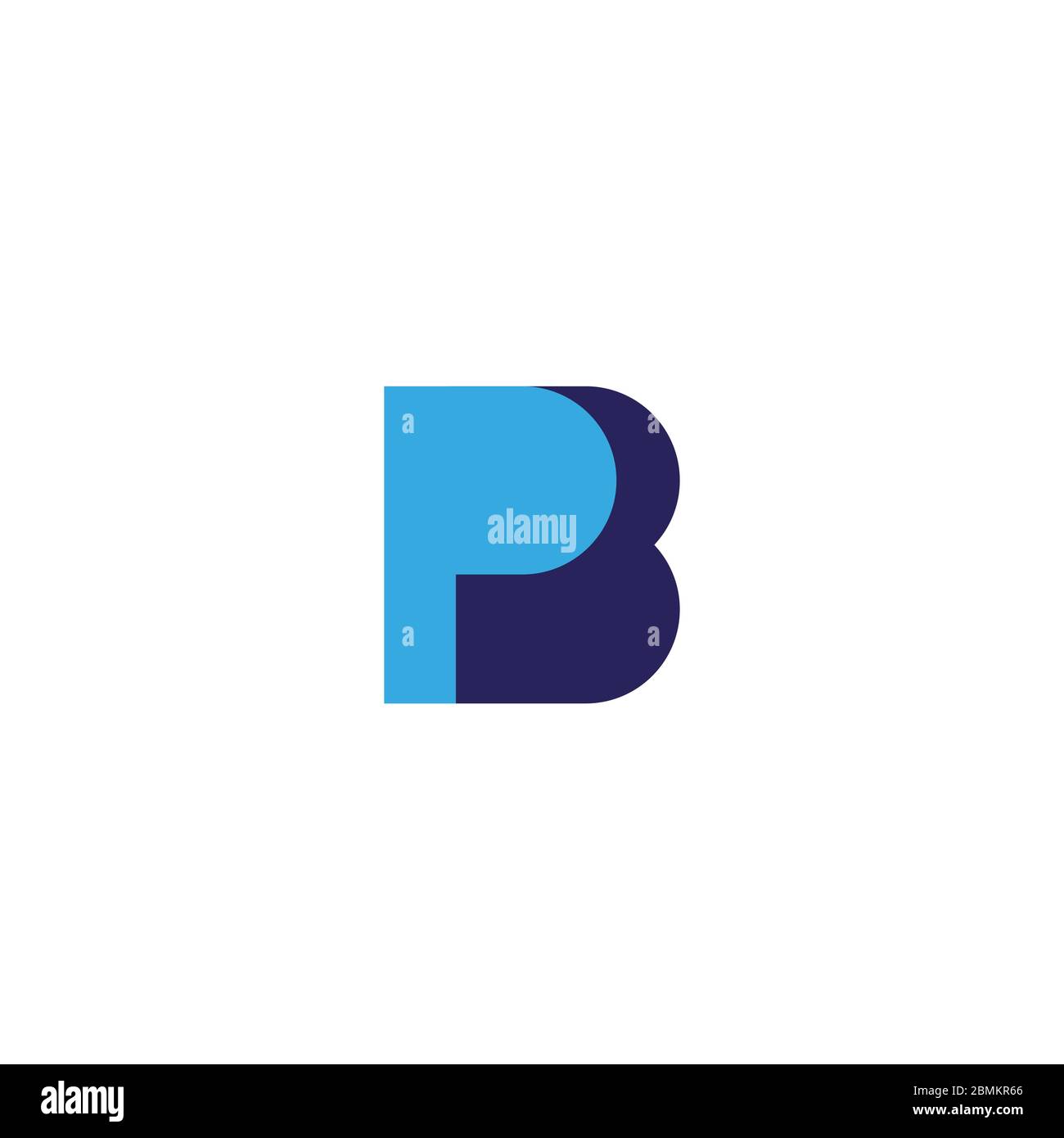 logo pb . logo abstrait p & b , style moderne et épuré . illustration vectorielle Illustration de Vecteur