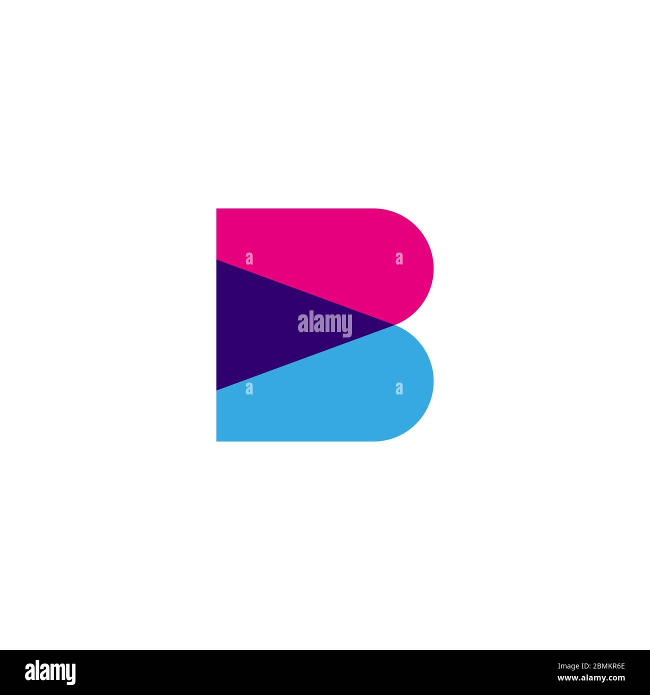 B logo . Logo abstrait lettre B. style superposé moderne et coloré. Illustration vectorielle Illustration de Vecteur