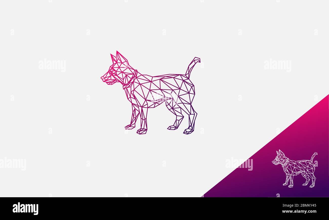 logo chien . ligne abstraite formant un chien . illustration vectorielle Illustration de Vecteur